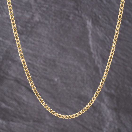 Second Hand 9ct Yellow Gold 18 Inch Curb Chain 41162252
