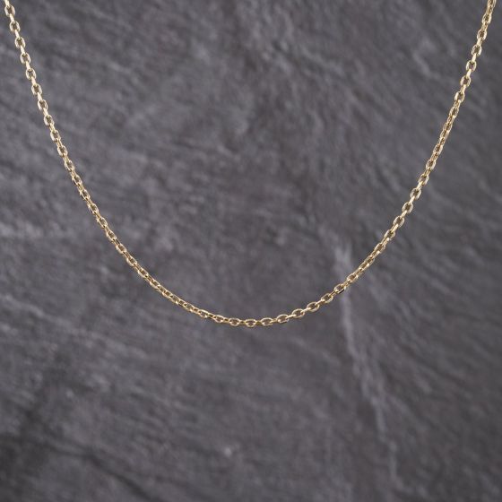 Second Hand Vintage Yellow Gold 16 Inch Trace Chain 41162256