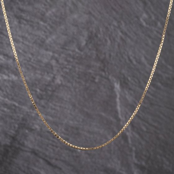Second Hand 9ct Yellow Gold 19 Inch Box Chain 41162259