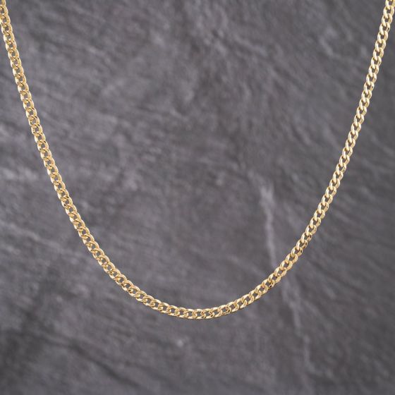 Second Hand 9ct Yellow Gold 18 Inch Curb Chain 41162264
