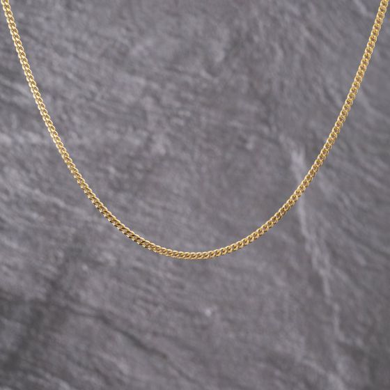 Second Hand 9ct Yellow Gold 18 Inch Curb Chain 41162268