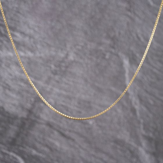 Second Hand 9ct Yellow Gold 21 Inch Box Chain 41162273