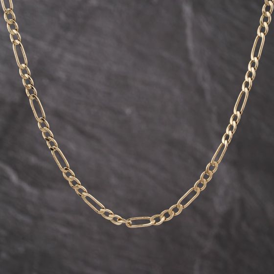 Second Hand 9ct Yellow Gold 24 Inch Figaro Chain 41162280