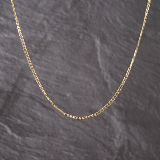 Second Hand 9ct Yellow Gold 18 Inch Curb Chain 41162284