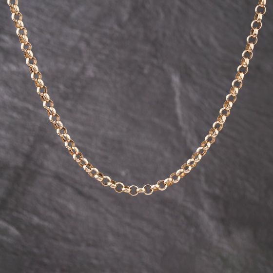 Second Hand 9ct Rose Gold 18 Inch Belcher Chain 41162294