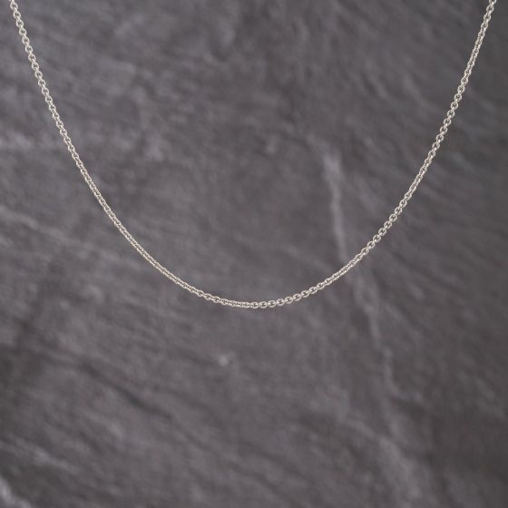Second Hand 9ct White Gold 16-18 Inch Belcher Chain 41162298