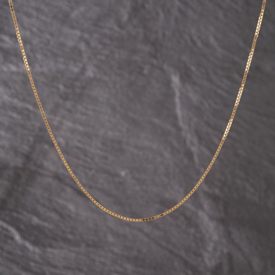 Second Hand Yellow Gold 19.5 Inch Box Chain 41162299