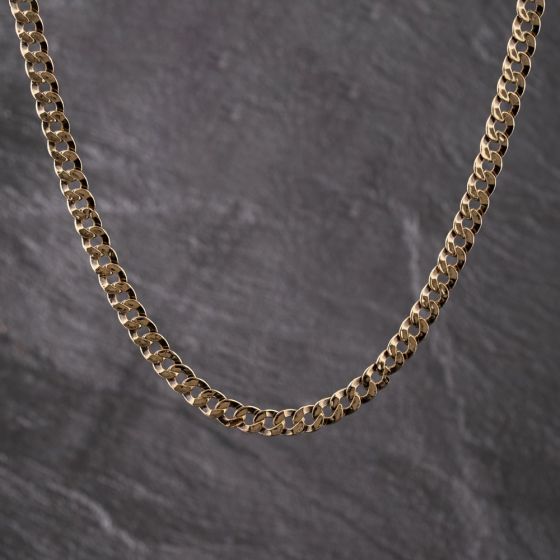 Second Hand 9ct Yellow Gold 22 Inch Curb Chain 41162303