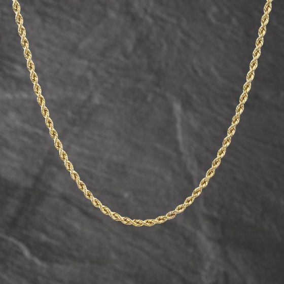 Second Hand 9ct Yellow Gold 20 Inch Rope Chain 41162307