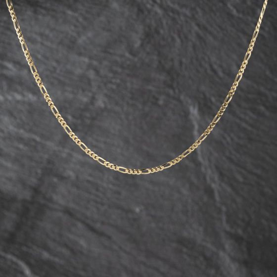 Second Hand 9ct Yellow Gold 16 Inch Figaro Chain 41162312