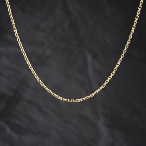Second Hand 9ct Yellow Gold Diamond Cut 18 Inch Belcher Chain 41162376
