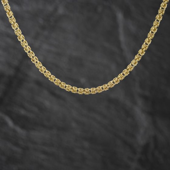 Second Hand 9ct Yellow Gold 18 Inch Byzantine Chain 41162389