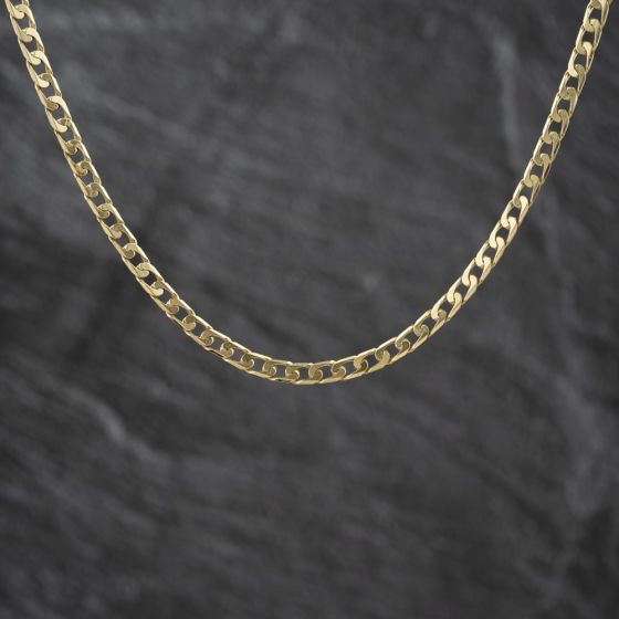 Second Hand 9ct Yellow Gold 18 Inch Curb Chain 41162390