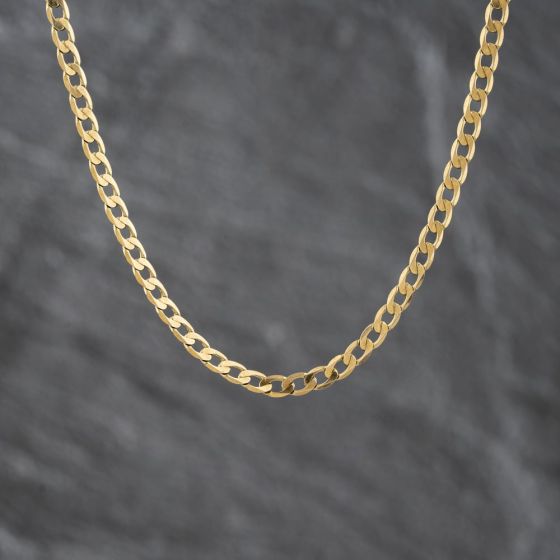 Second Hand 9ct Yellow Gold 16 Inch Curb Chain 41162398