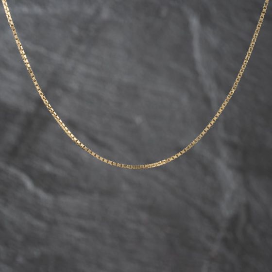 Second Hand 9ct Yellow Gold 25 Inch Box Chain 41162402
