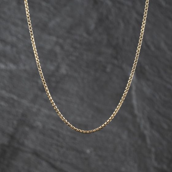 Second Hand 9ct Yellow Gold 15 Inch Box Chain 41162436