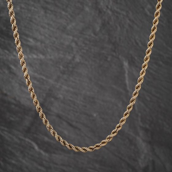Second Hand 9ct Yellow Gold 20 Inch Rope Chain 41162448
