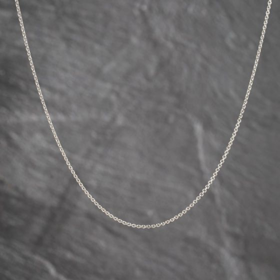Second Hand 9ct White Gold 20 Inch Trace Chain 41162496