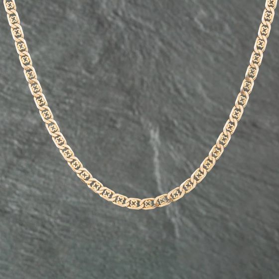 Second Hand 9ct Yellow Gold 16.5 Inch Curb Chain 4116581106