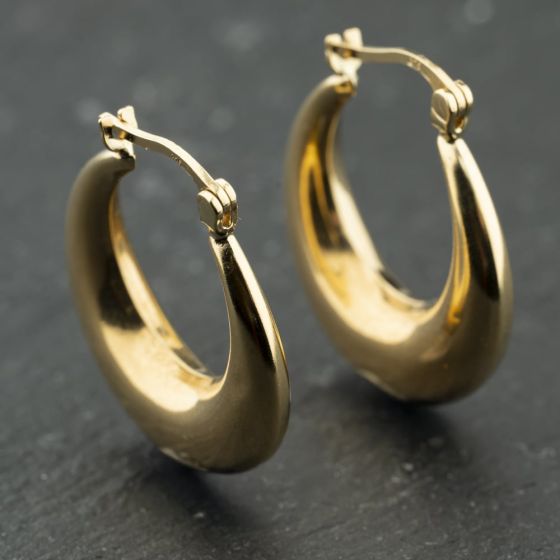 Second Hand Yellow Gold 23mm Creole Earrings 41174121