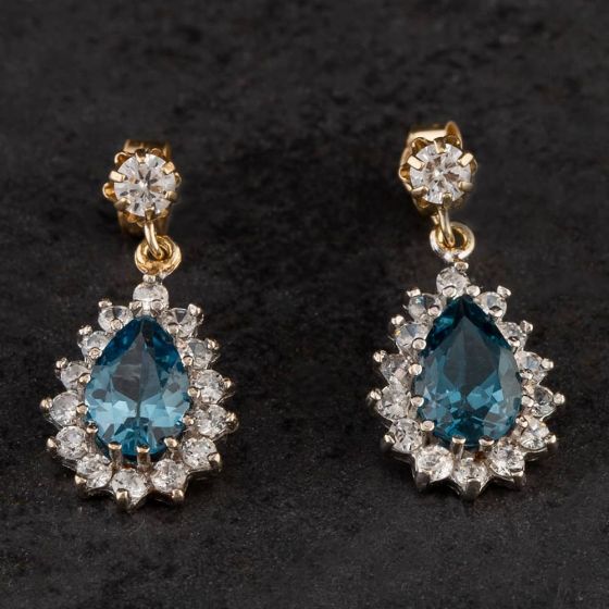 Second Hand White Gold Dropper Earrings 4117492