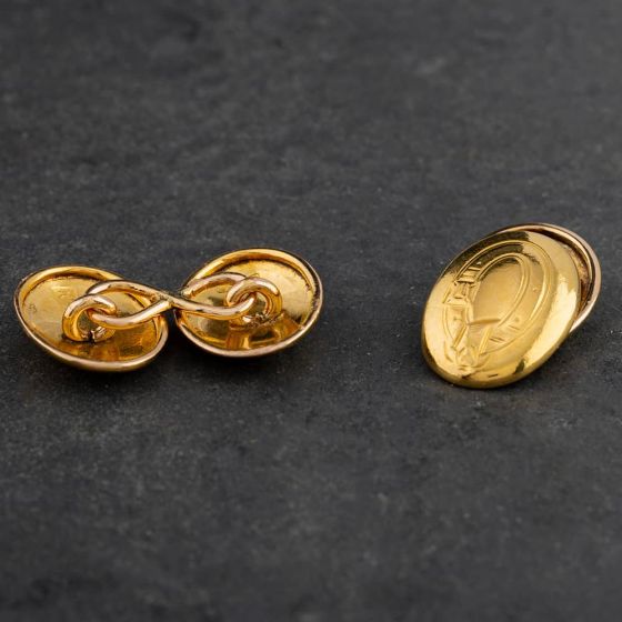Second Hand Vintage 15ct Yellow Gold Cufflinks 4119024