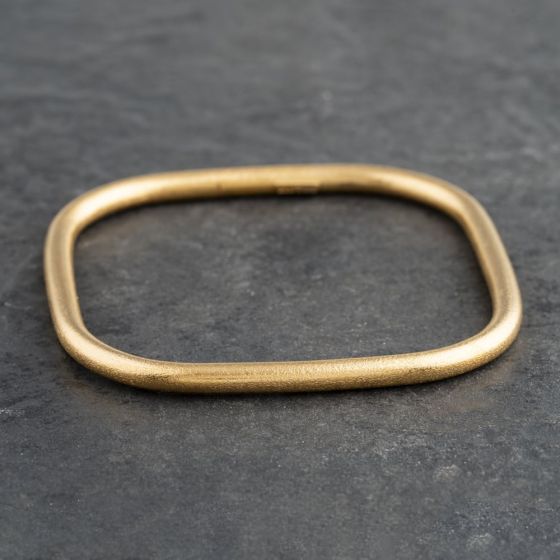 Second Hand 22ct Yellow Gold Matt Textured Standard Simple Bangle 41211209
