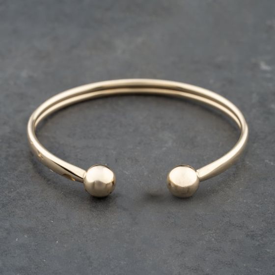 Second Hand 9ct Yellow Gold Plain Torque Bangle 41211389