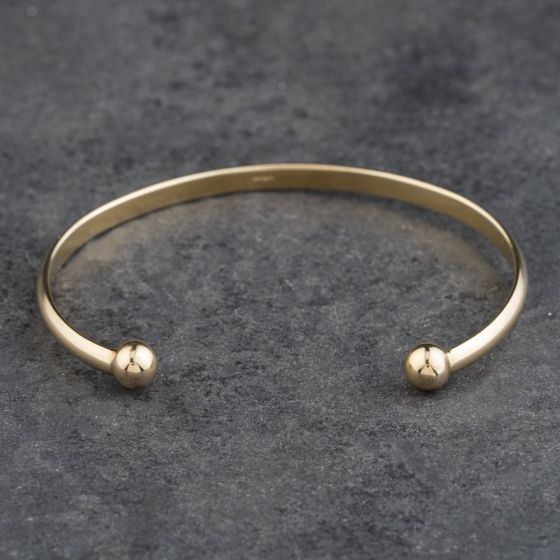 Second Hand 9ct Yellow Gold Plain Polished Small Torque Bangle 41211428