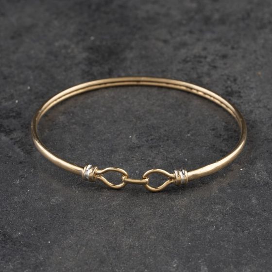 Second Hand 9ct Yellow Gold Torque Bangle 41211449