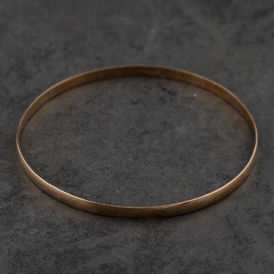 Second Hand 9ct Rose Gold Plain Simple Bangle 41211456