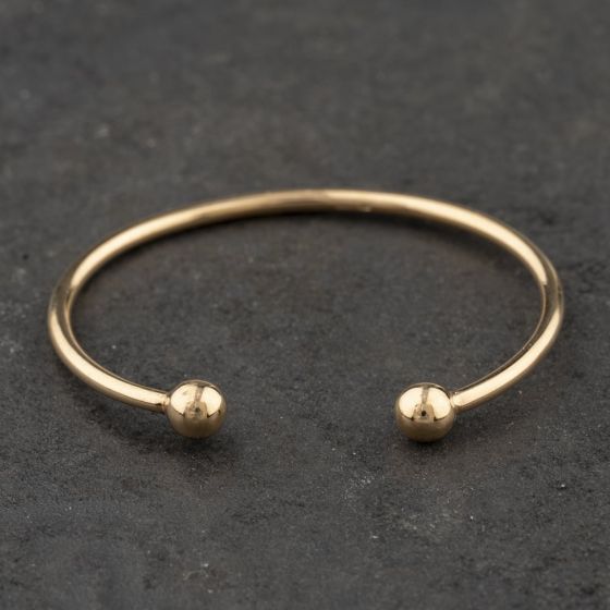 Second Hand 9ct Yellow Gold Plain Small Torque Bangle 41211457