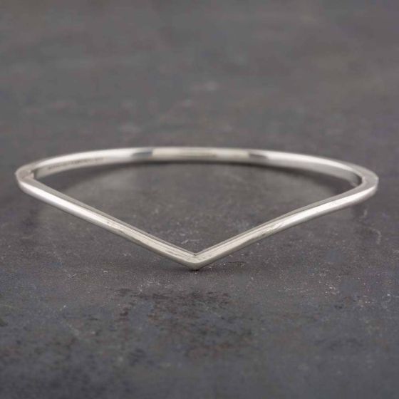 Second Hand Pandora Silver Wishbone 16cm Hinged Bangle - thbaker.co.uk