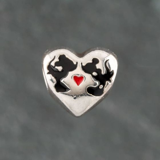 Second Hand Pandora Sterling Silver Disney Mickey & Minnie Kiss Bead Charm 41221049