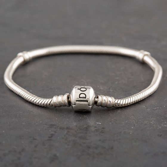 Second Hand Pandora Sterling Silver 18cm Charm Bracelet 41221050