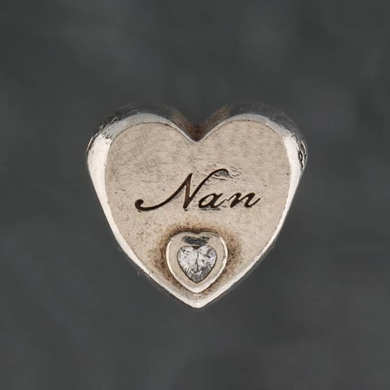 Second Hand Pandora Silver Cubic Zirconia Nan Bead Charm 41221088
