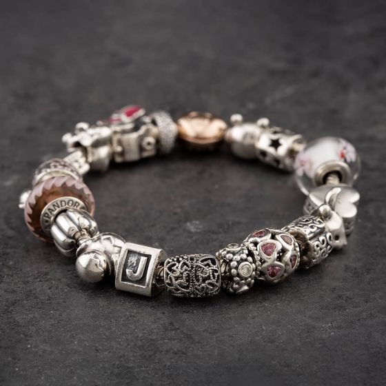 Second Hand Pandora Silver Full 20cm Charm Bracelet 41221253