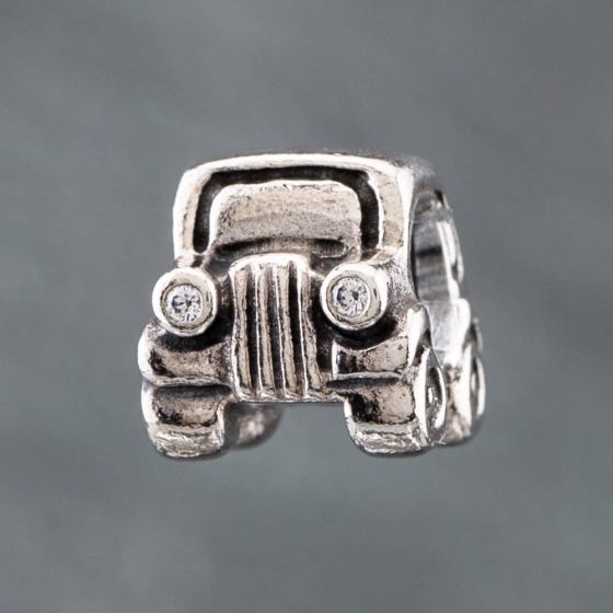 Second Hand Pandora Silver Cubic Zirconia Car Charm 41221297