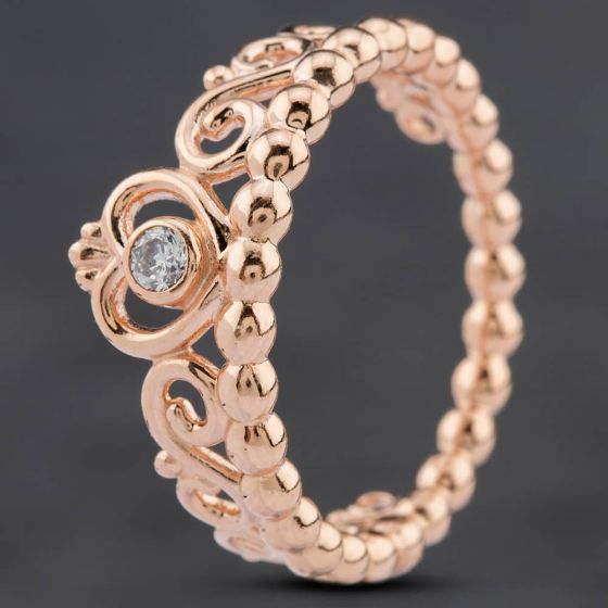 Second Hand Pandora Princess Tiara Ring 180880CZ-56 (O 1/2)