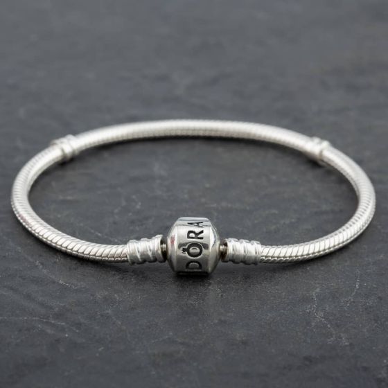Second Hand Pandora Moments Snake Chain Charm Bracelet 590702HV (18cm)