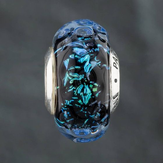 Second Hand Pandora Wavy Dark Blue Murano Glass Ocean Charm 798938C00