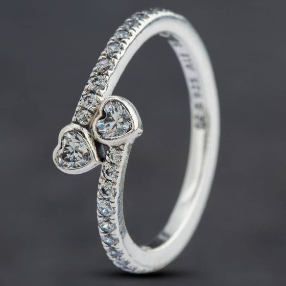 Second Hand Pandora Forever Hearts Ring 191023CZ-56