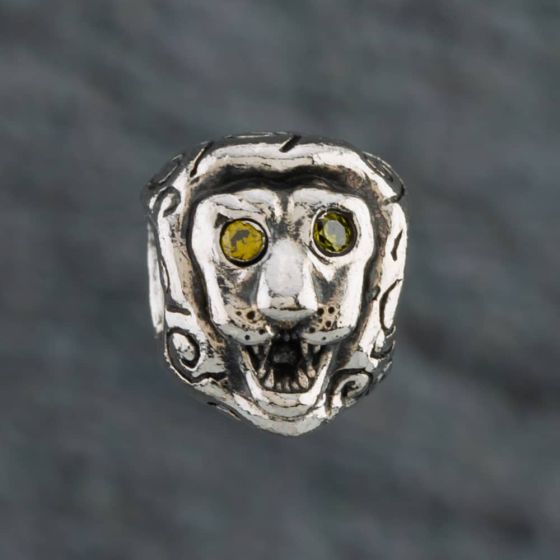 Second Hand Pandora Sterling Silver Citrine Eyed Lionhead Bead Charm 4122231