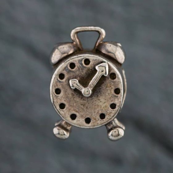 Second Hand Pandora Sterling Silver Alarm Clock Bead Charm 4122234