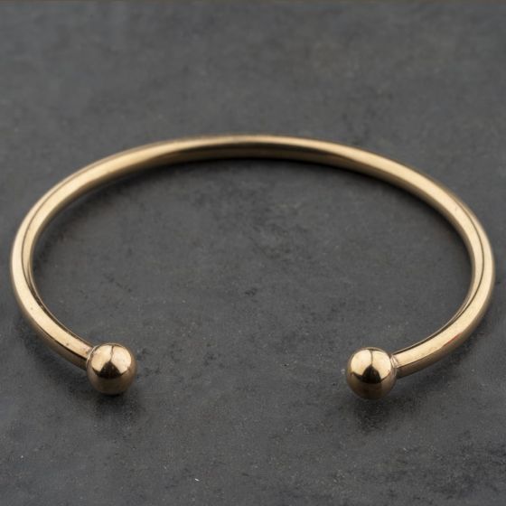 Second Hand 9ct Yellow Gold Plain Large Torque Bangle 41240014