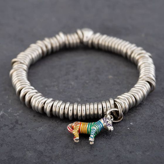 Second Hand Sterling Silver Links Of London Sweetie Adjustable Fashion Bracelet 412502099