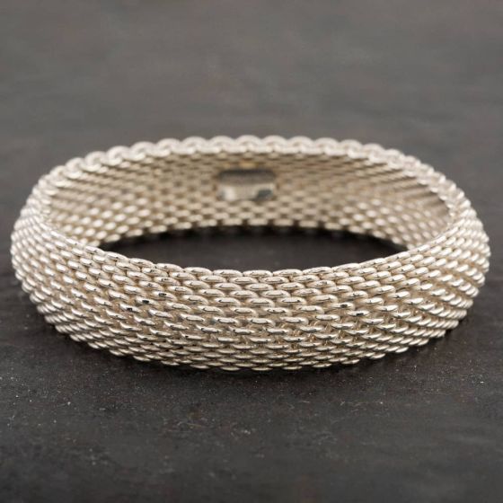 Second Hand Tiffany & Co. Sterling Silver 22cm Cuff Bangle 41251002