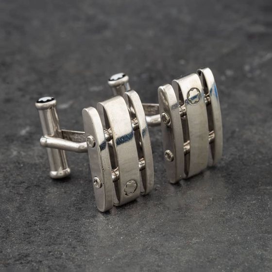 Second Hand Silver Montblanc Cufflinks 41251278
