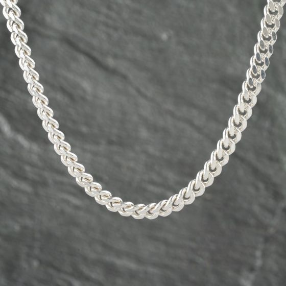 Second Hand Sterling Silver 20 Inch Curb Necklace 41251492