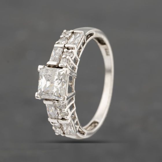 Second Hand Silver Cubic Zirconia Dress Ring 41251514